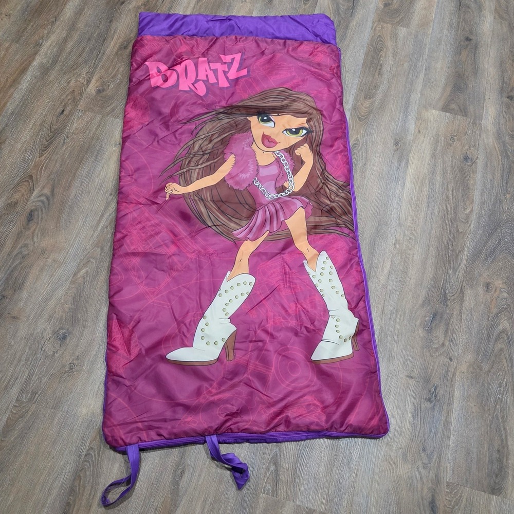 Bratz Yasmin Sleeping Bag Slumber Bag Pink Purple Y2K Vintage Kids Sleepover